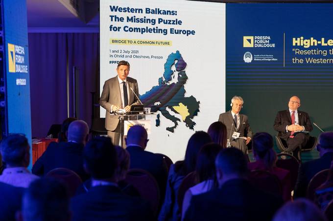 Predsednik Pahor na Prespanskem forumu: “Slovenija si bo v asu predsedovanja iskreno prizadevala za reitev bolgarske blokade Severne Makedonije”