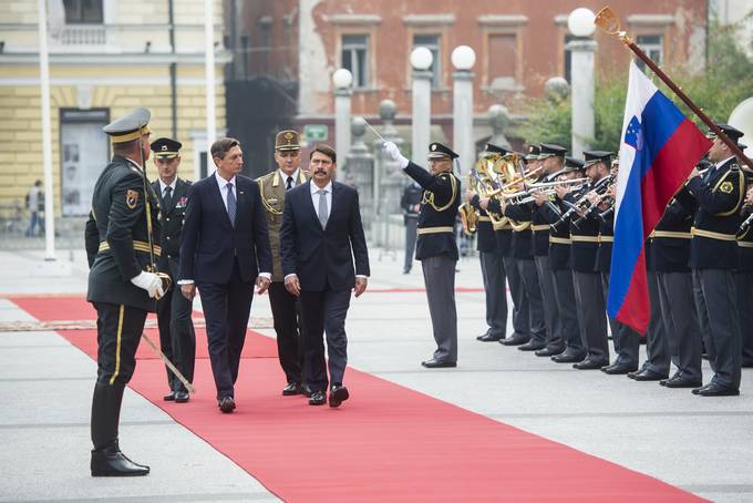 Uradni obisk madarskega predsednika Aderja v Sloveniji