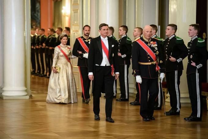 Kralj Harald V. in predsednik Pahor o skupnih vrednotah in trdnem prijateljstvu med obema narodoma in dravama