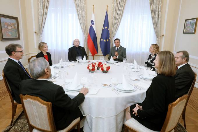 Predsednik republike priredil sveano kosilo v ast prof. Duncanu Haldanu
