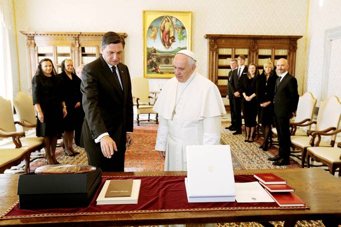 Predsednik republike Borut Pahor na povabilo papea Franika na uradnem obisku pri Svetem sedeu