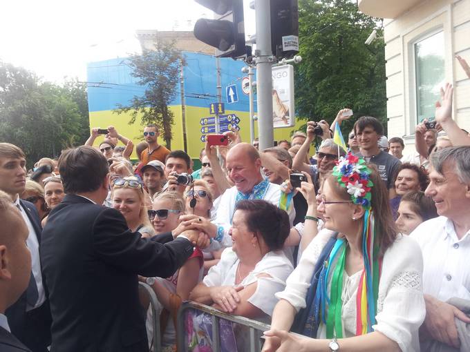 Predsednik republike Borut Pahor pozdravil mnoico v Kijevu