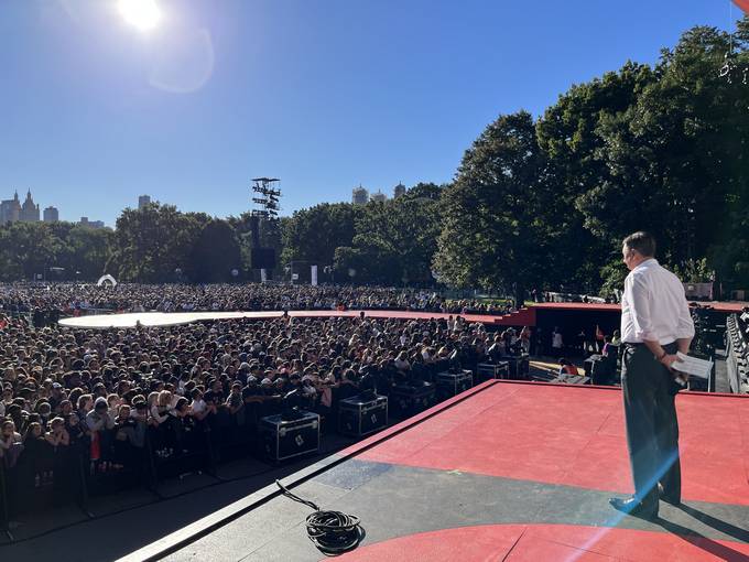 Predsednik Pahor nagovoril mnoico na koncertu Global Citizen v New Yorku