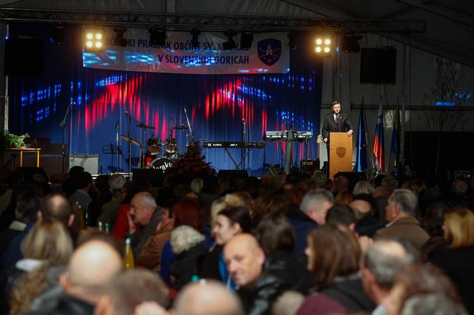 Predsednik republike na slovesnosti ob obinskem prazniku Obine Sveti Andra v Slovenskih goricah