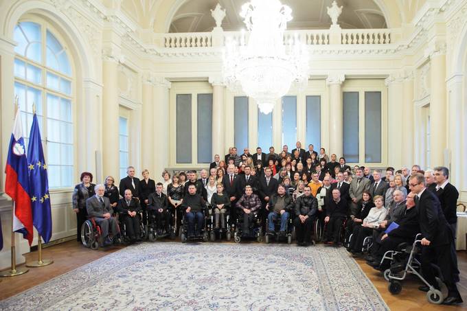 Sprejem ob mednarodnem dnevu invalidov v Predsedniki palai