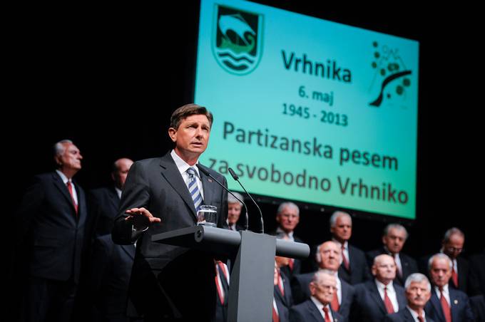 Predsednik Borut Pahor se je udele�il proslave ob dnevu osvoboditve Vrhnike izpod nacisti�nega okupatorja