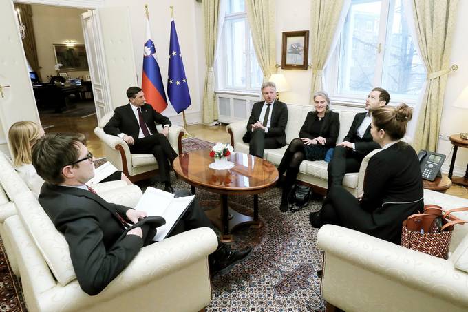 Predsednik republike sprejel vodstvo mednarodnega knjinega sejma v Frankfurtu
