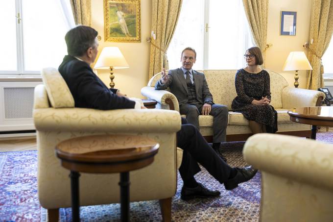 Predsednik Pahor sprejel predsednika AMZS Brgleza