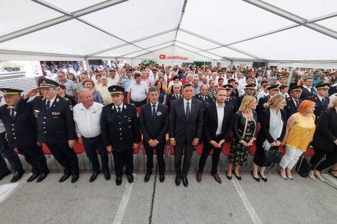 Predsednik Pahor na slovesnosti ob 23-letnici Obine Cankova in 130-letnici delovanja PGD Cankova