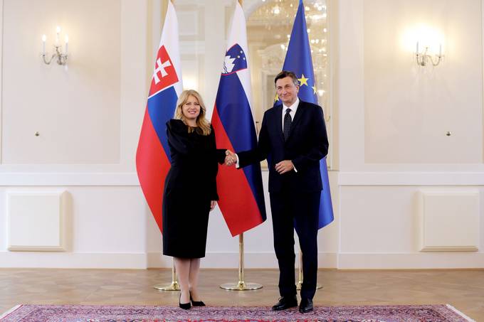 Predsednik Pahor na uradnem obisku v Sloveniji gosti predsednico Slovake republike Zuzano aputovo