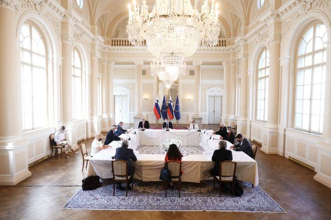 Na sreanju pri predsedniku republike doseeni pomembni zakljuki za obuditev socialnega dialoga