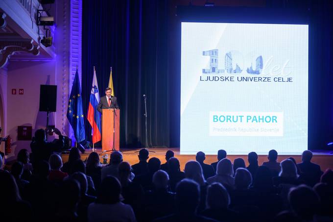 Predsednik Pahor na slavnostnem dogodku ob 100. obletnici obstoja in delovanja Ljudske univerze Celje
