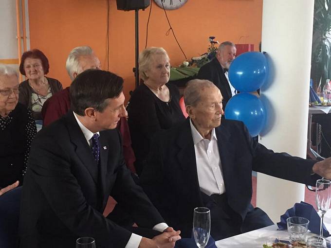 Predsednik republike na praznovanju 105. rojstnega dne gospoda Franca Penia