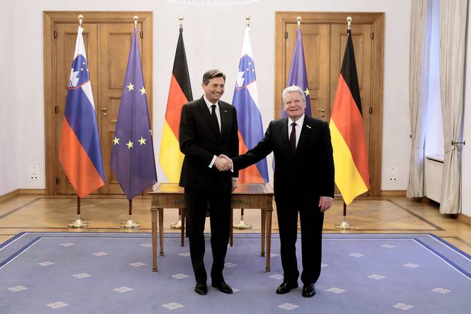 Predsednik Pahor v Berlinu z nemkim predsednikom Gauckom