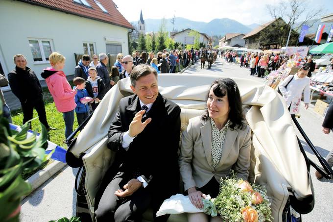 Predsednik republike in gospa Tanja Pear na otvoritvi entjurskega sejma ob obinskem prazniku Obine Tabor