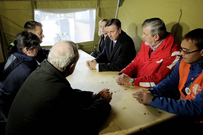 Predsednik Republike Slovenije obiskal namestitveni center entilj.