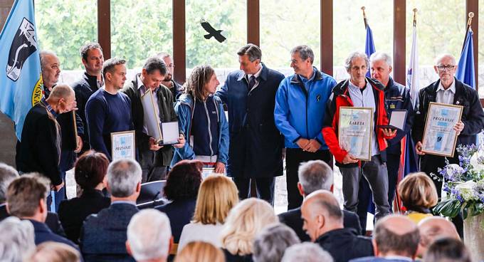 Predsednik republike Borut Pahor na slovesnosti ob 200. obletnici dokumentiranega obiskovanja kocjanskih jam