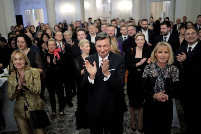 Predsednik Pahor je priredil poslovilni sprejem za ustvarjalke in ustvarjalce medijev