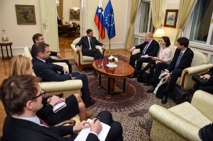 Predsednik Pahor sprejel britanskega zunanjega ministra Johnsona