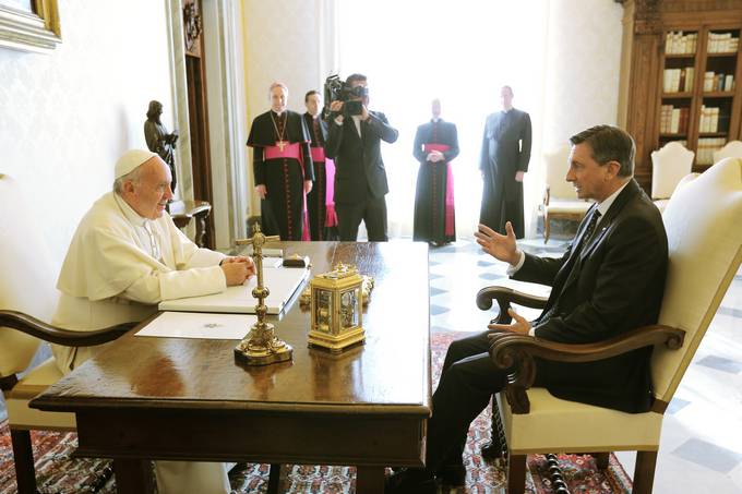 Predsednik republike Borut Pahor na povabilo papea Franika na uradnem obisku pri Svetem sedeu