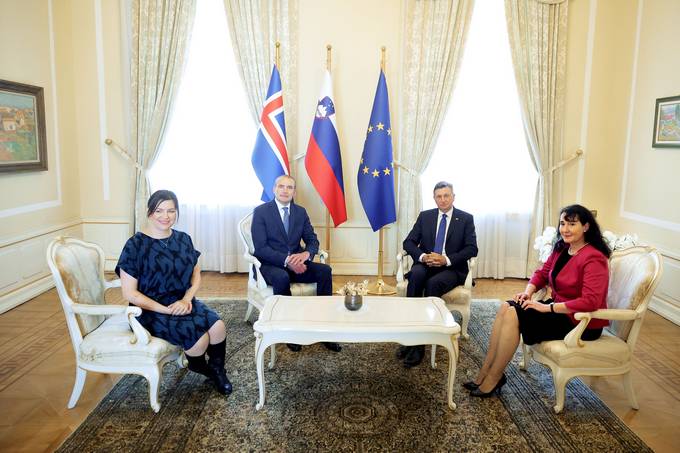 Predsednik Pahor na uradnem obisku v Sloveniji gosti predsednika Islandije Jhannessona