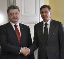 7. 2. 2015, Mnchen – Predsednik Republike Slovenije Borut Pahor se je na 51. Mnchenski varnostni konferenci sestal z ukrajinskim predsednikom Petrom Poroenkom (Mykola Lazarenko)