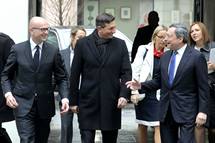 2. 2. 2017, Ljubljana – Predsednik Republike Slovenije Borut Pahor se je udeleil osrednje prireditve ob 10. obletnici uvedbe evra v Republiki Sloveniji, kjer je imel tudi govor. (Stanko Gruden/STA)