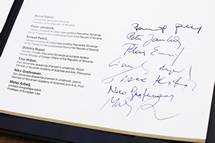 6. 1. 2017, Ljubljana – Predsednik Pahor je v Predsedniki palai priredil sveani podpis Ljubljanske pobude (Daniel Novakovi/STA)