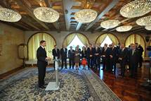 23. 4. 2015, Brdo pri Kranju – Predsednik Republike Slovenije Borut Pahor se je danes na Brdu pri Kranju udeleil sreanja zunanjih ministrov Brdo Process (STA)