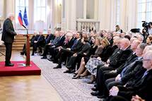 2. 12. 2019, Ljubljana – Predsednik Pahor je priredil sprejem v poastitev 30. obletnice Demosa (Daniel Novakovi/STA)
