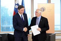 2. 9. 2019, Bled – Predsednik Pahor se je udeleil 14. BSF in z estonsko predsednico Kersti Kaljulaid nastopil v pogovoru o prihodnosti EU (Daniel Novakovi/STA)