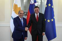 18. 9. 2019, Ljubljana – Predsednik republike je sprejel predsednika Predstavnikega doma Republike Ciper Demetrisa Syllourisa (Ane Malovrh/STA)