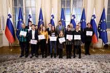 16. 12. 2019, Ljubljana – Predsednik republike je priredil sprejem ob podelitvi priznanj Faca leta 2019 (Neboja Teji/STA)