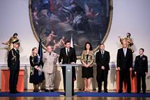 13. 9. 2019, Ljubljana – Predsednik republike na slovesnem sprejemu v okviru konference naelnikov obrambnih sil lanic zveze NATO v okviru vojakega odbora NATO (Daniel Novakovi/STA)