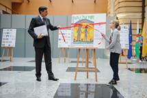 7. 11. 2014, Ljubljana – Predsednik republike Borut Pahor je odprl razstavo "Velike stvaritve malih mojstrov" (Neboja Teji / STA)