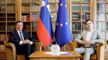 8. 8. 2018, Ljubljana – Predsednik Pahor sprejel predsednika LM arca, ki je danes postal kandidat za predsednika vlade (Daniel Novakovi)