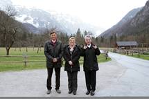 17. 4. 2015, Logarska dolina – Trilateralno sreanje predsednikov Slovenije, Avstrije in Hrvake v Logarski dolini (Neboja Teji/STA)