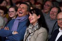 9. 2. 2019, Kamnik – Predsednik Pahor in gospa Tanja Pear na 10. dobrodelnem koncertu za otroke s posebnimi potrebami (Tamino Petelinek/STA)