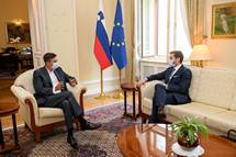 26. 7. 2021, Ljubljana – Predsednik Pahor je sprejel Marka Borisa Andrijania, ministra, pristojnega za digitalno preobrazbo (Neboja Teji)