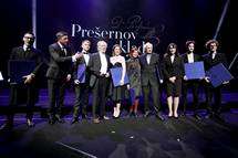 7. 2. 2020, Ljubljana – Predsednik Pahor in gospa Pear na dravni proslavi ob slovenskem kulturnem prazniku (Daniel Novakovi/STA)