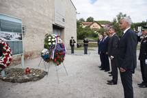 30. 9. 2021, Maribor – Predsednik Pahor se je udeleil slovesnosti ob 80. obletnici prihoda vlaka s prvimi ujetniki nacistinih unievalnih tabori na slovensko ozemlje (Bor Slana/STA)