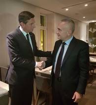 22. 11. 2017, Ljubljana – Predsednika Republike Slovenije Borut Pahor in predsednik Republike Albanije Ilir Meta