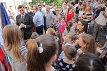 14. 6. 2019, Ig – Predsednik Pahor na odprtju novega prizidka Osnovne ole Ig (Daniel Novakovi/STA)