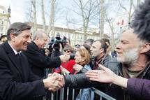 30. 3. 2015, Ljubljana – Predsednik Pahor na uradnem obisku v Republiki Sloveniji gosti predsednika Republike Turije Erdoğana s soprogo Emino Erdoğan (STA)