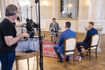 20. 5. 2020, Ljubljana – Pogovor predsednika Republike Slovenije Boruta Pahorja za oddajo Faktor na TV3 (UPRS)