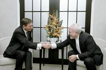 12. 2. 2016, Ljubljana – Predsednik Pahor se je sestal z zunanjim ministrom Irana Mohammadom Javadom Zarifom (Daniel Novakovi)