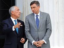 24. 3. 2020, Atene – Predsednik Republike Slovenije Borut Pahor in predsednik Portugalske republike Marcelo Rebelo de Sousa v Atenah na sreanju predsednikov drav skupine Arraiolos (STA)