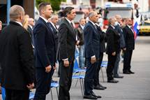 1. 6. 2021, Ig pri Ljubljani – Predsednik republike in vrhovni poveljnik obrambnih sil Borut Pahor se je udeleil slovesnosti ob 30. obletnici prve zaprisege slovenskih vojakov (Neboja Teji/STA)