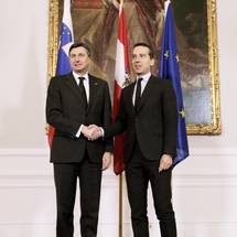 10. 1. 2017, Dunaj – Predsednik Pahor in avstrijski kancler Kern (Daniel Novakovi / STA)