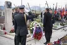 29. 4. 2019, Braslove – Predsednik republike se je udeleil spominske slovesnoti ob 100. obletnici smrti Sreka Puncerja - borca za severno mejo (Bor Slana/STA)